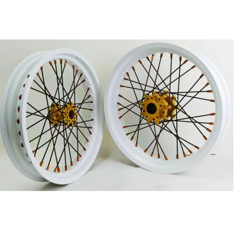 16*2.5 16*3.0  Wheels White Rim Golden Hub Fit  Light Bee X 2023 Talaria MX5 Wheels Set