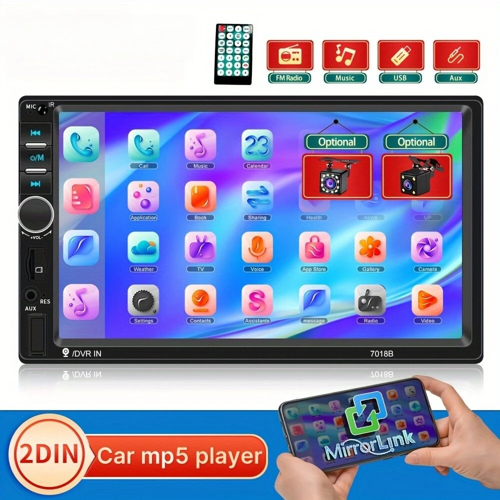 2Din Car Stereo Car Radio 7'' HD Touch Screen Mirror Link Car MP5 Player