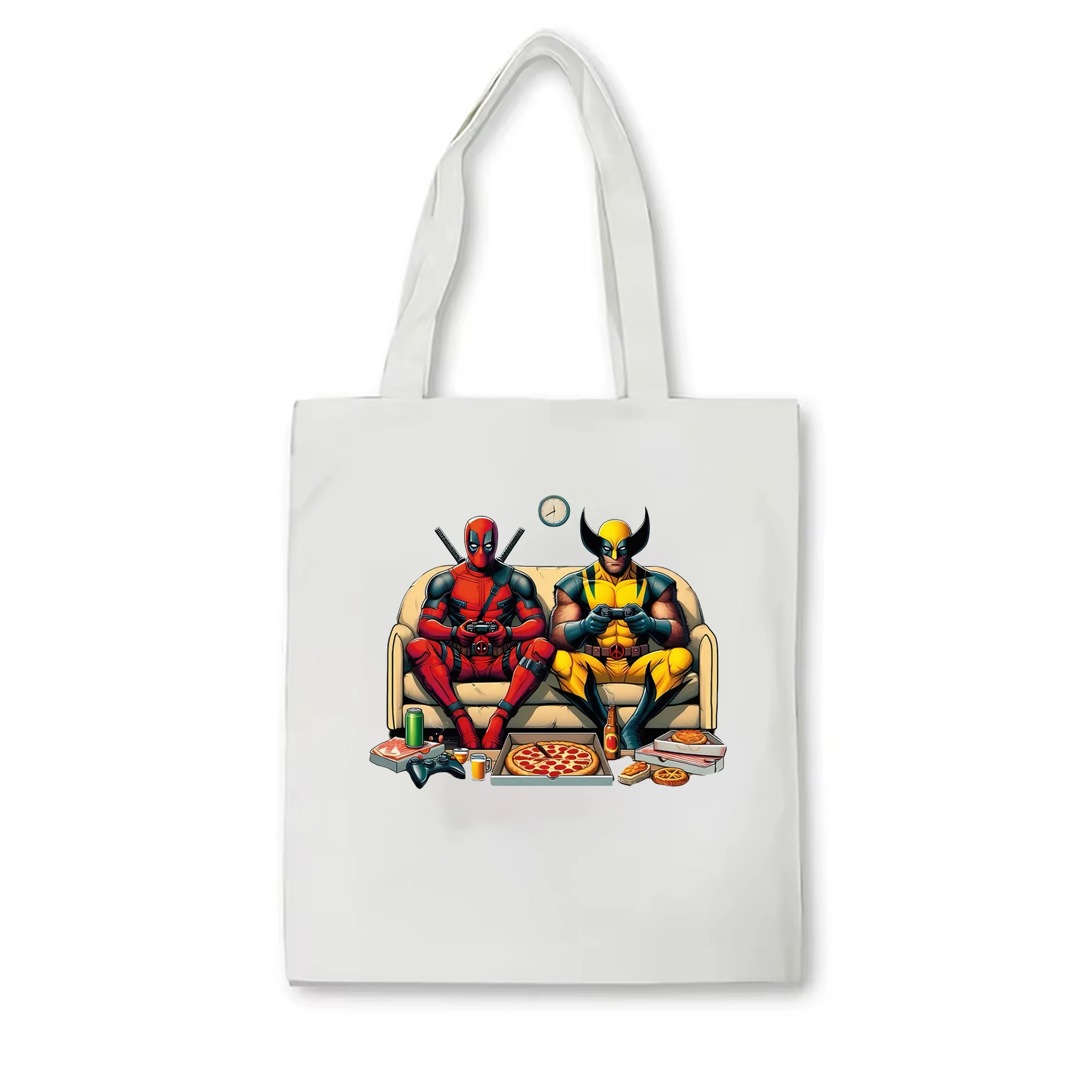 Marvel Deadpool Canvas Bag Disney Superhero tote bag Best Friends tote bag Deadpool and Wolverine fun shoulder bag Marvel Gifts