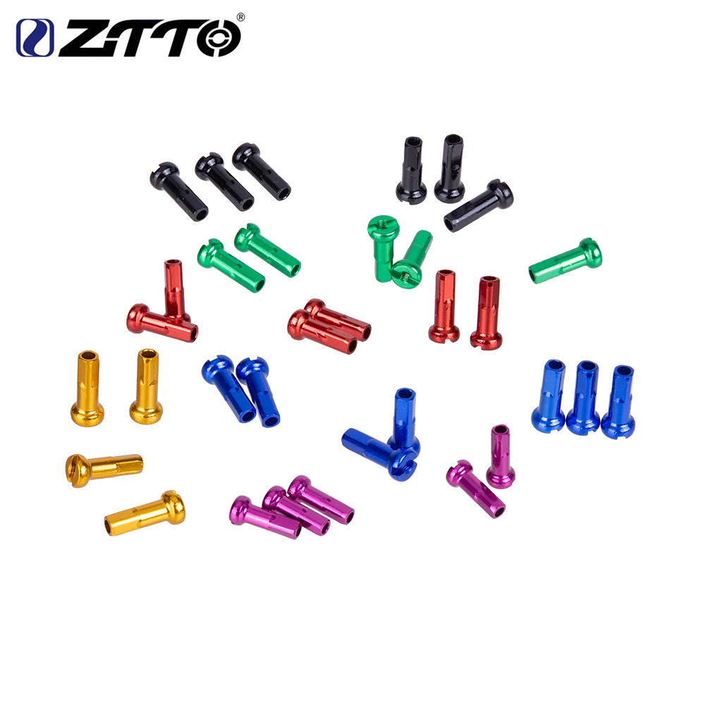 ZTTO 100PCS Bicycle Spoke Nipples 2.0*14mm High Strength Aluminum Alloy Cycling Bike Multiple Color Nipples Bicycle Accessories