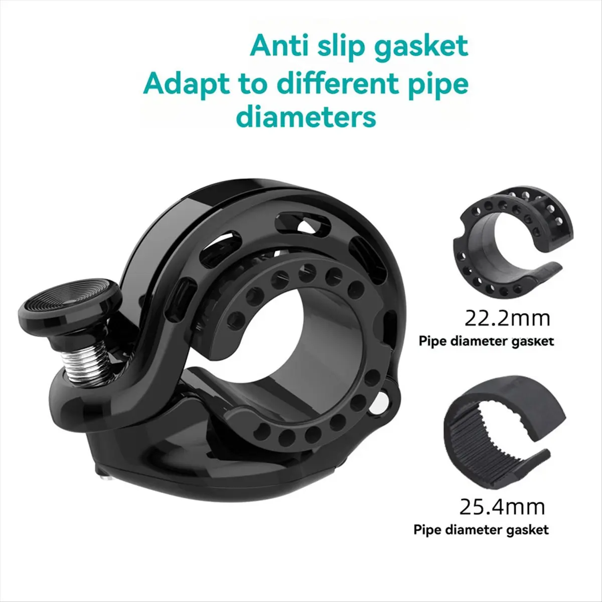 AD45 Mountain Bike Aluminum Bell Hidden in Bell,Waterproof Protective Holder for Case for 22-31. 8mm Handlebars - view 2
