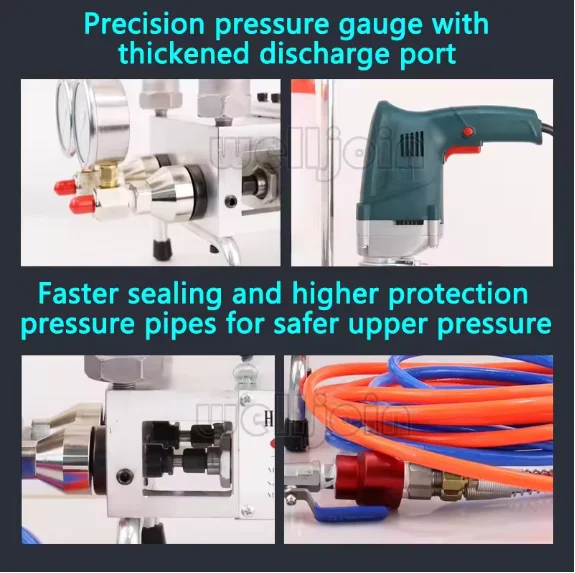Waterproof Wall Repair Polyurethane Grouting Machine Two-Component 220V/1100W Electric Intelligent Remote Control Grouting Pump