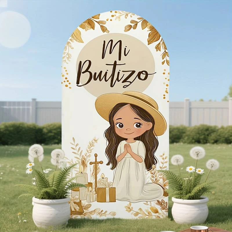 Toile de fond pour la première communion, décoration de baptême, Greeney, baptême, Dieu bénisse, accessoires de fête, fond de stand