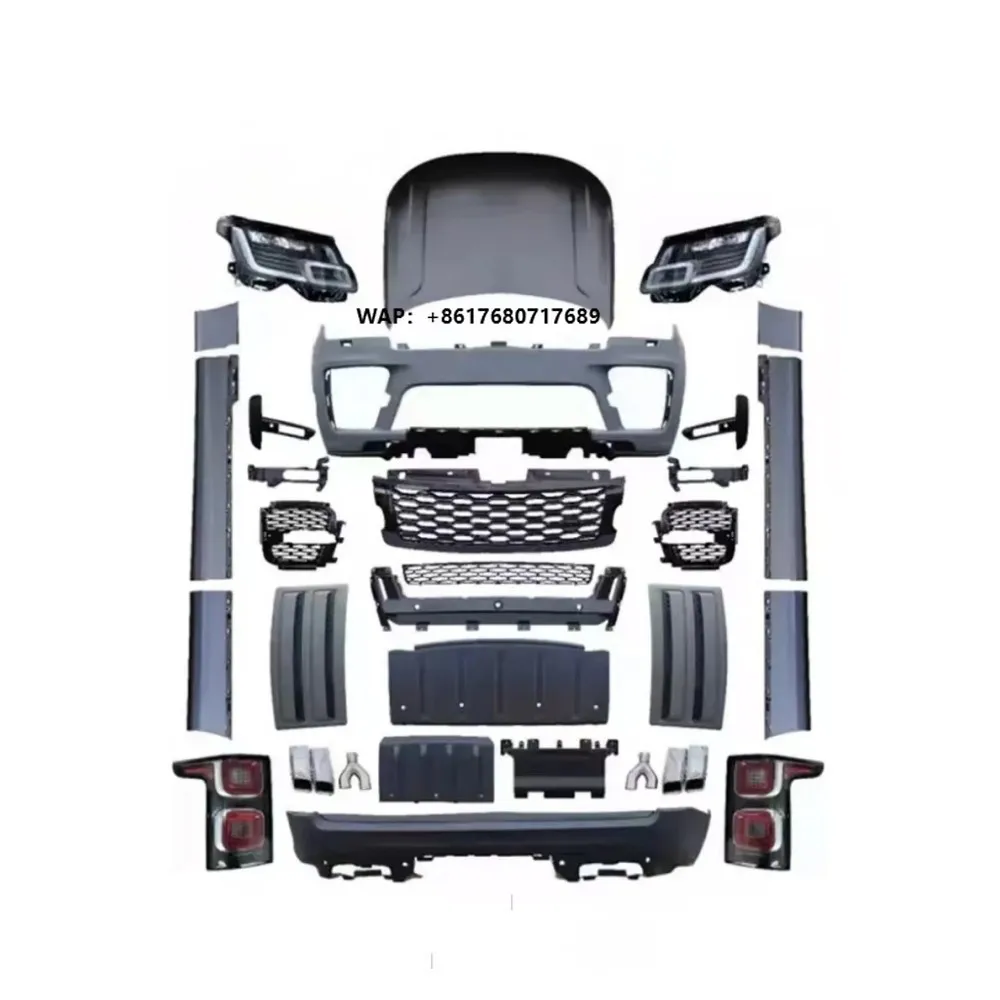 Car Body Kit for  Range Rover Vogue 2014-2017 to SVO Front Rear Bumper with Grille,headlights,taillights,hood