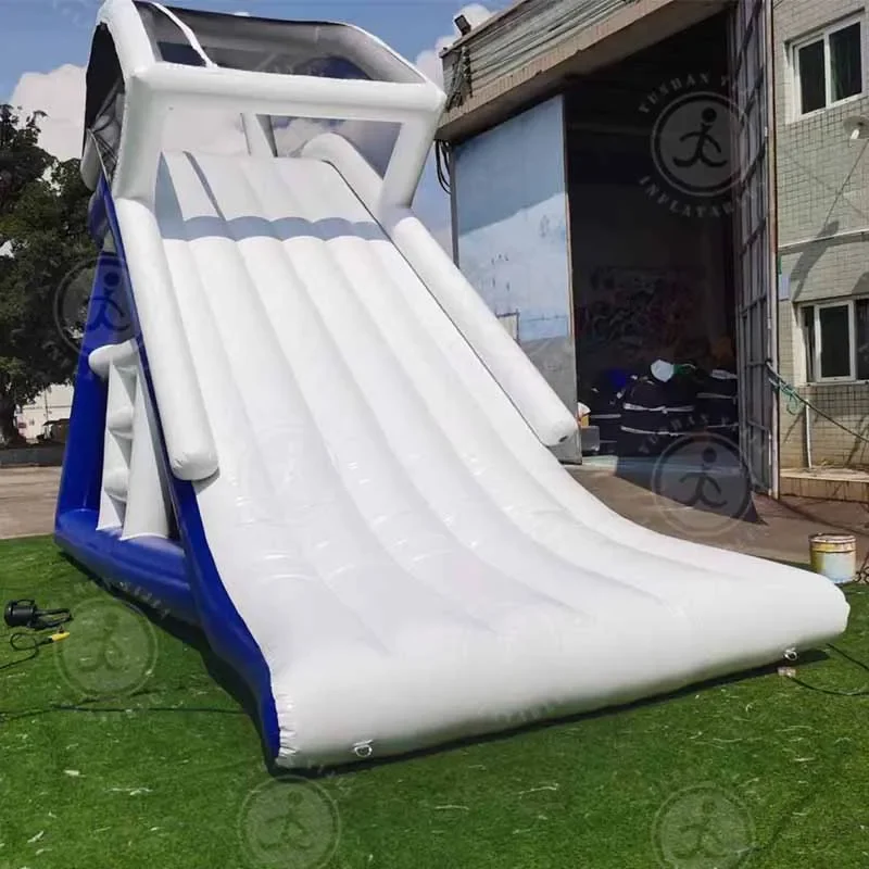 Manufacture Good Quality Inflatable Sea Slide Inflatable Water Climbing Wall Obstacle Course Floating Lake Slide