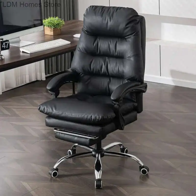 

Orthopedic Ergonomic Office Chair Headrest Wheels Luxury Leather Office Chair Design Handle Sillas De Oficina Room Decor