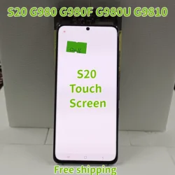 Con cornice Super AMOLED per Samsung Galaxy S20 G980 G980F/DS Display LCD Touch Screen Digitizer Sostituzione riparazione con difetto