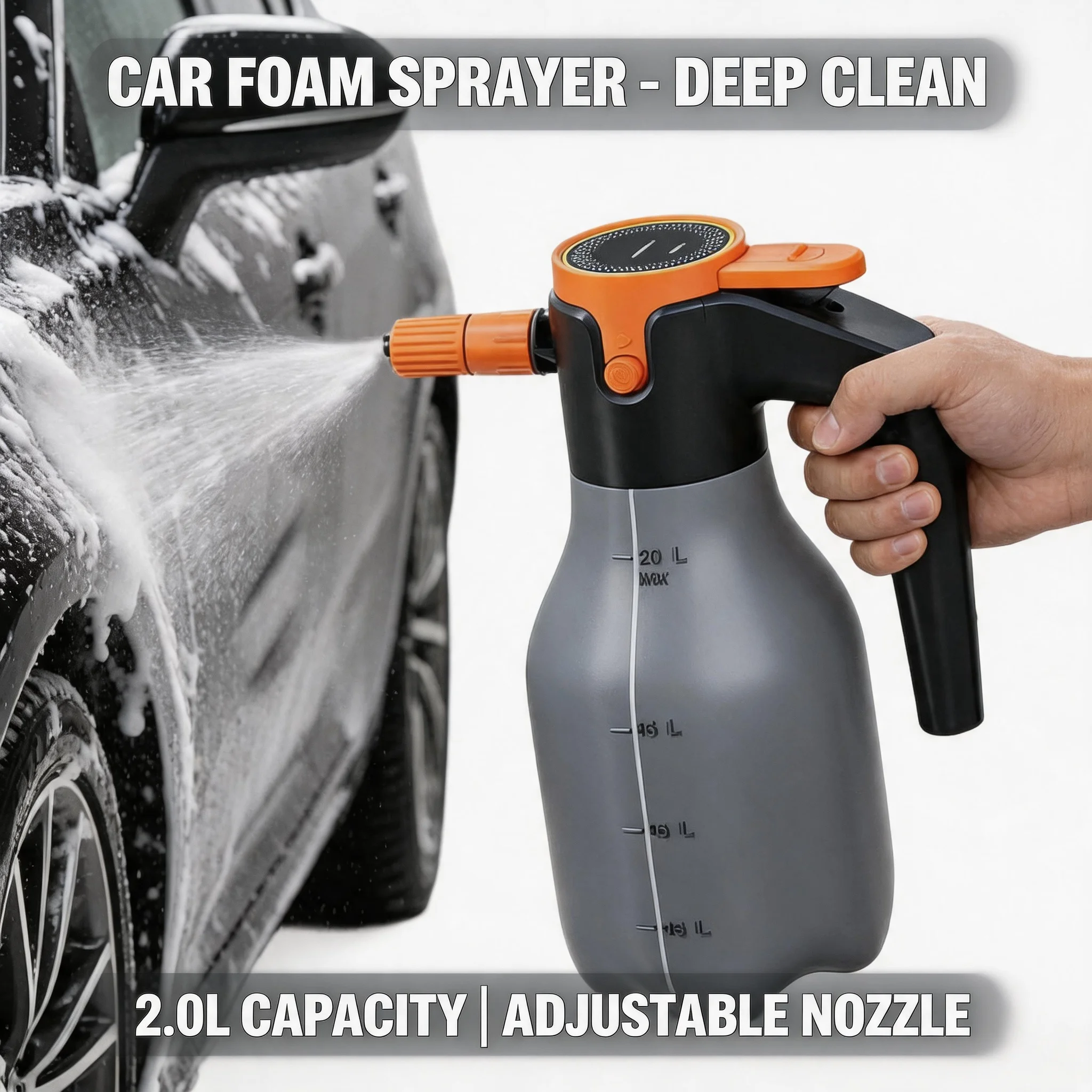 

Multi-Purpose Car Detailing Electric Foam Sprayer Rechargeable Washer Kit High Pressure Large Capacity Outdoor Cleaning Tool