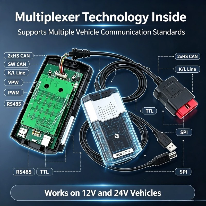 OBD2 Wireless Scan Module Automobile And Truck Real-time Fault Checking Instrument