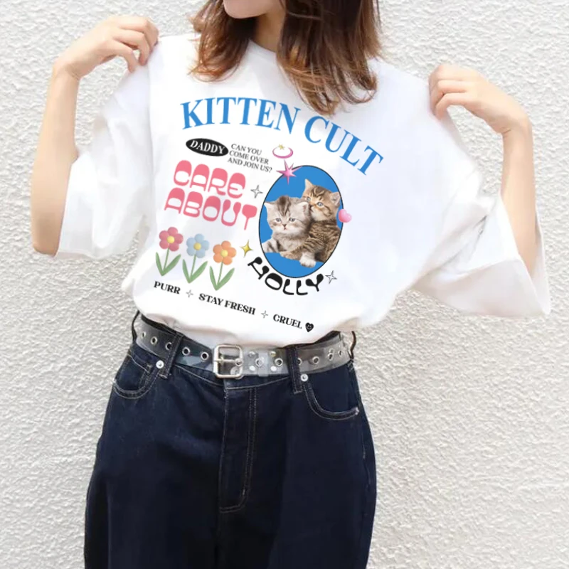 Kitten Cult Women  T-Shirt Mushroom Tops Cowgirl Vintage Western Rodeo Graphic Tee Short Sleeve Cute Retro T Shirt Tops