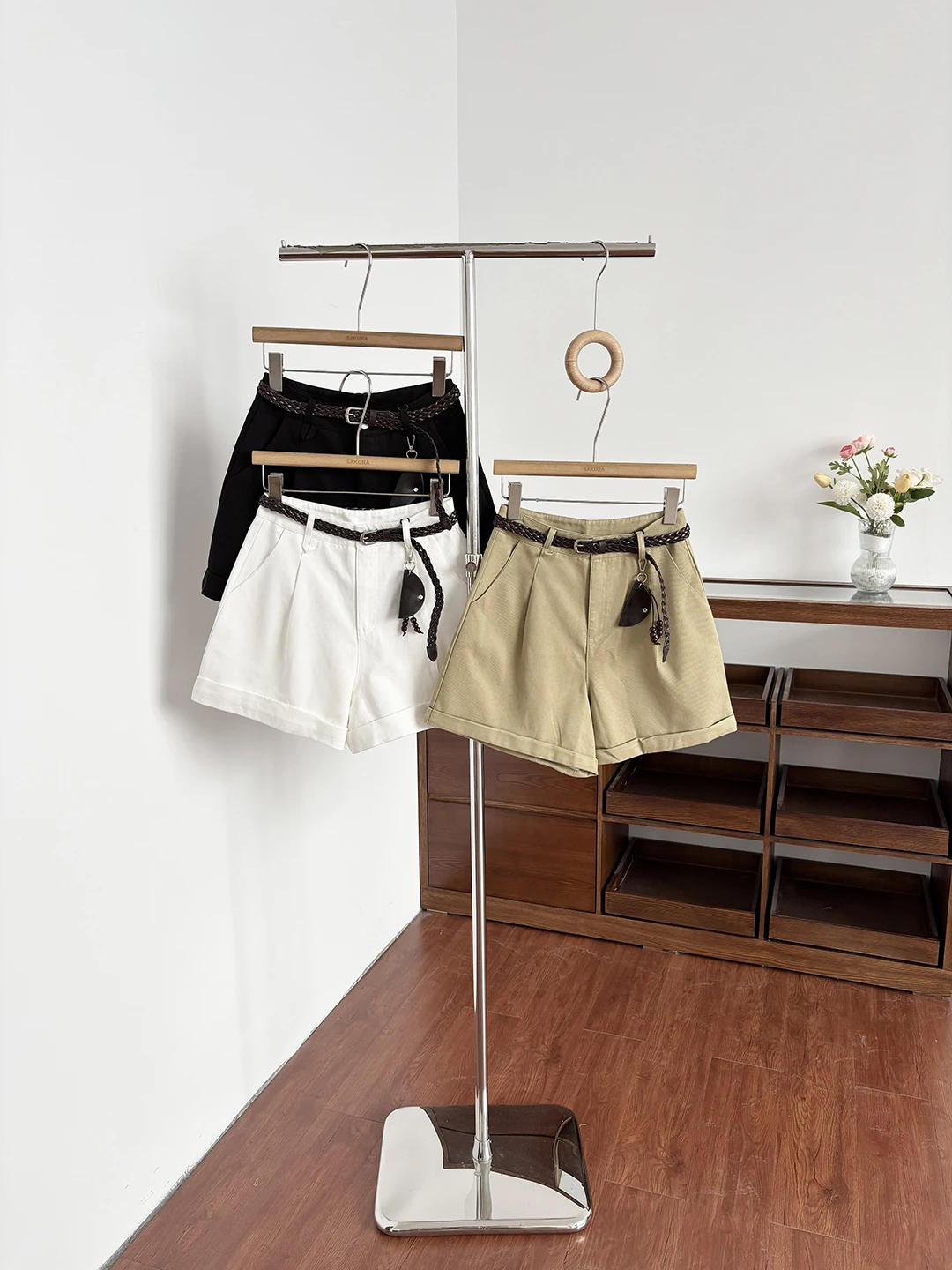 

High Waist Wide Leg Casual Pants Women's Commute Style Foldover Cuff Loose Fit Summer 2026 Korean Retro Design Sensation