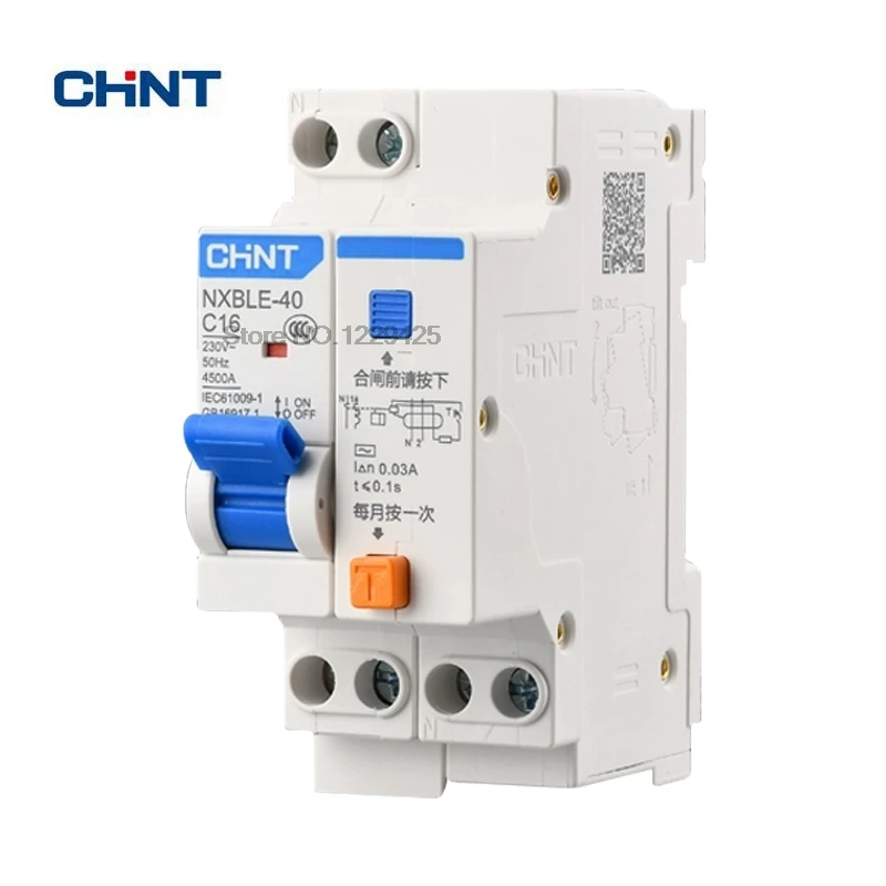 CHNT NXBLE-40 1P+N 10A 16A 20A 32A 25A 40A two-wire Visszamaradó curren operated Kerülő út Gyújtásmegszakító Súlyveszteség Hátvéd ELCB