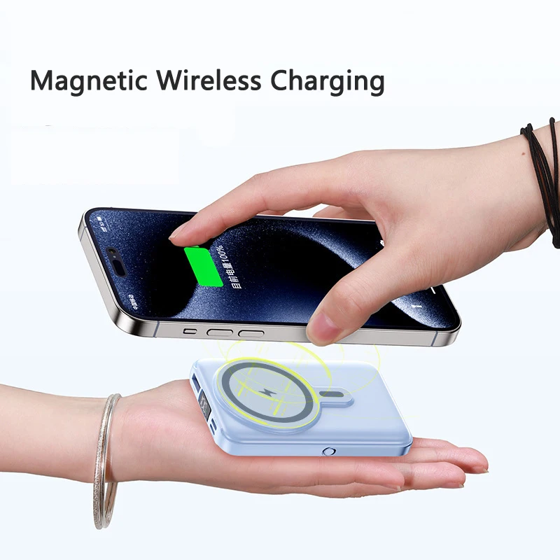 15W Magsafe Wireless Charger with Cable Stand PD 22.5W Fast Charging Power Bank 20000mAh for iPhone 16 Samsung Xiaomi Powerbank