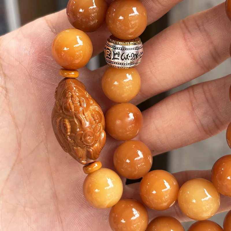 High-density white jade root bracelet, weathered natural bodhi seeds, suitable for students to handle and wear, soft finge