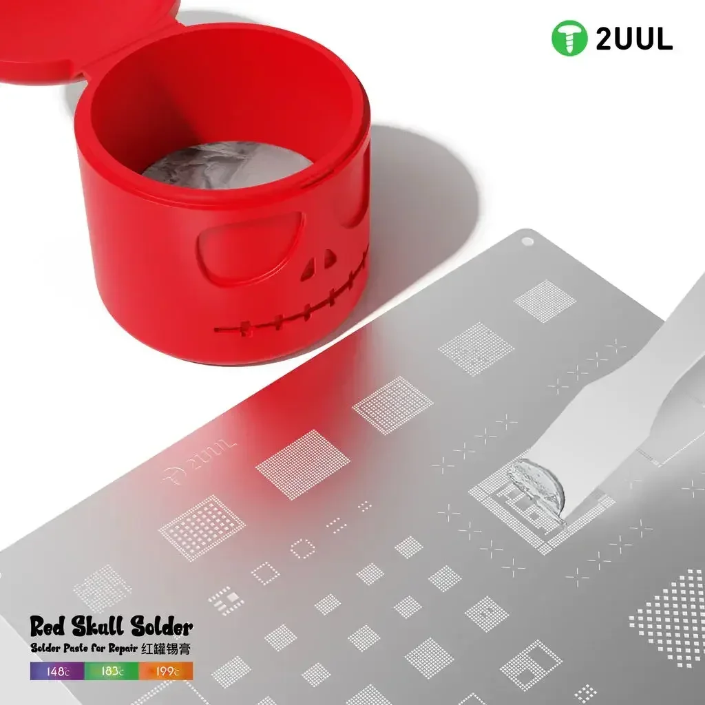 2UUL 50G Tin Paste 148℃/183℃/199℃/Low/Medium/Hight Temperature Solder Paste For Phone Motherboard PCB BGA LED SMD Soldering Flux