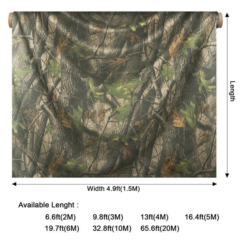 Camouflage Net 75D 1.5mW Cover See Through Camo Netting For Hunting Blind Sun Shade Camping anti-mosquito Net Decoration Fence