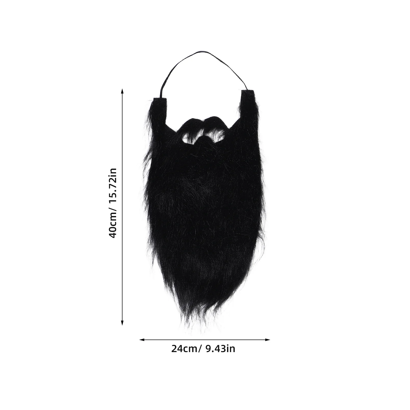 Barba falsa realista, disfraz de pelo Facial blanco, suministros para fiesta de Halloween, bigote para anciano, accesorio de broma divertido, 3 uds.