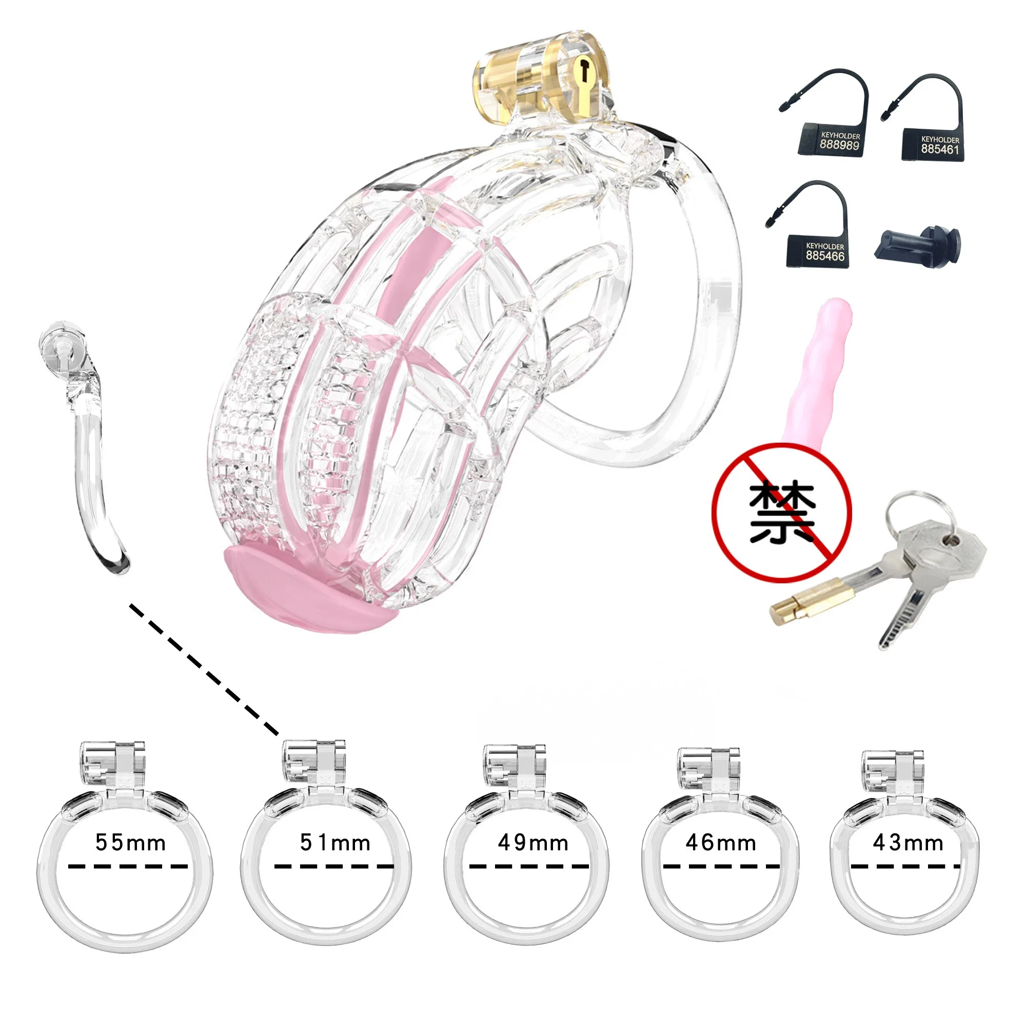 High Quality Micro Beehive Chastity Cage Device정조대Cock Cage With 5 Size Penis Rings,Sissy Penis Cage Chastity Belt gode Sex Toys