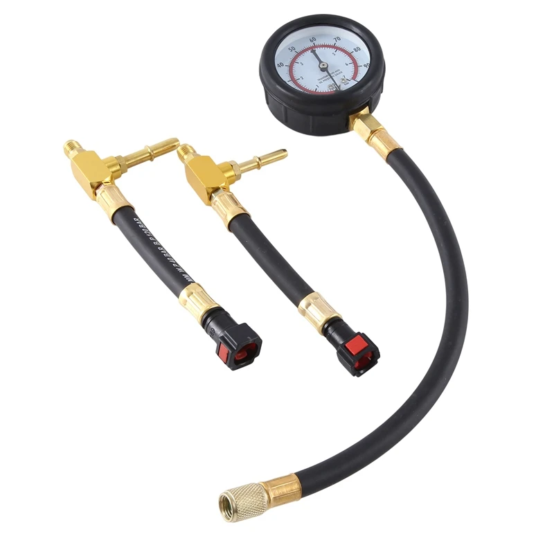 B62B Fuel Pressure Gauge Pressure Detection Gauge 0-100PSI Universal Auto Repair Detector, Fuel Injection Pressure Gauge