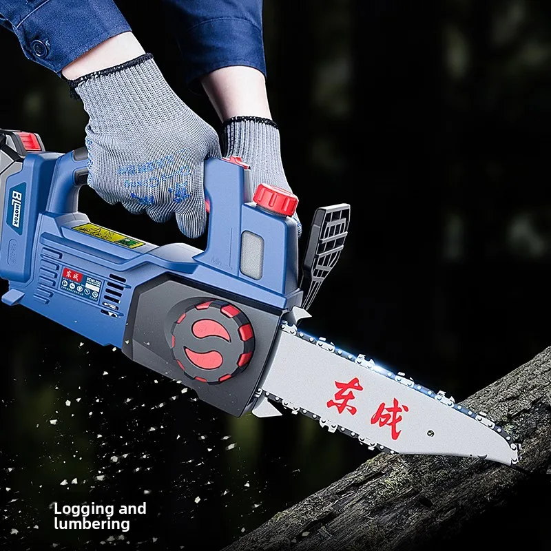 20V Brushless Lithium-Ion Cordless Electric  Saw Rechargeable Handheld Logging High Power for Home Use in Trees and Firewood