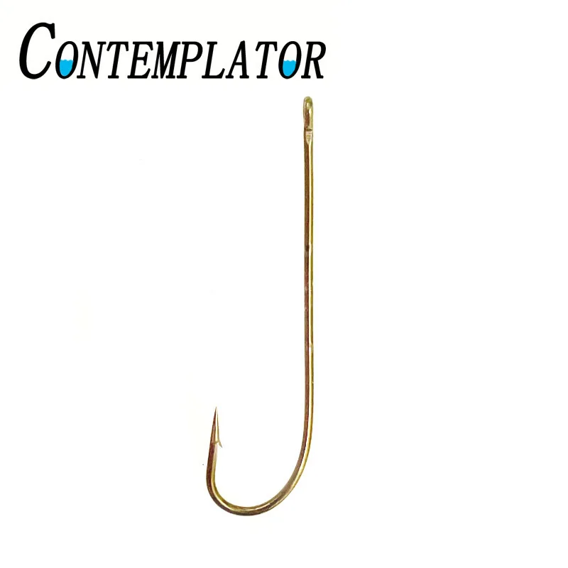

CONTEMPLATOR 50 шт. с длинным хвостовиком, искусственная звезда 2 #4 #6 #8 #10 #12 #, карандаш из смолы, рыба, латунь, прямой глаз