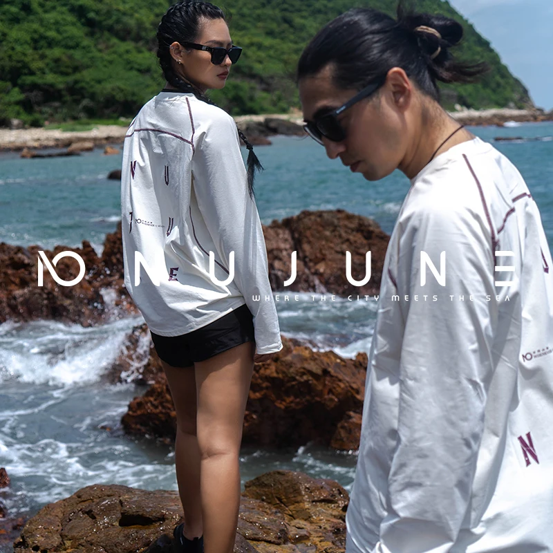 Nu-June Long Sleeve Quick Dry T-Shirt Men Breathable Women UPF50+ Protection Loose Sports Tops Outdoor Trekking Couple T-Shirts