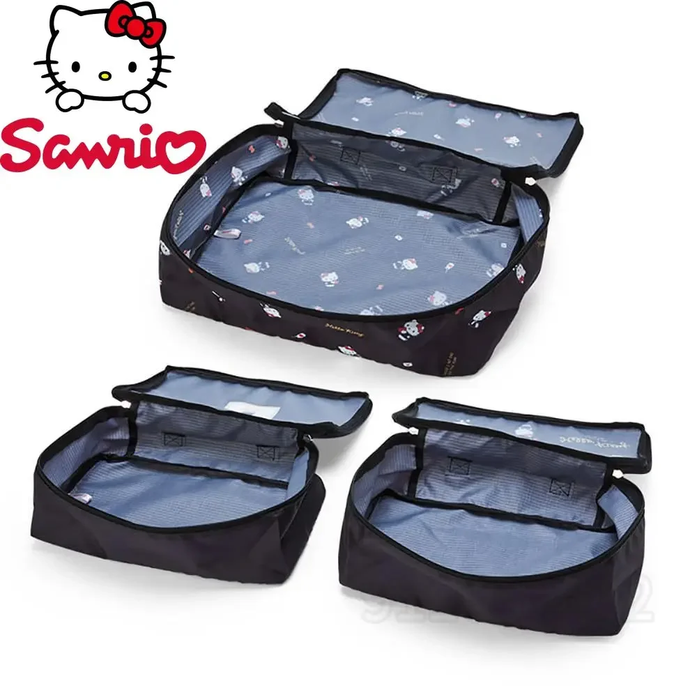 MINISO Sanrio New Travel Storage Bag Cartoon 3-piece Set Fashionable Travel Handbag Large Capacity Multifunctional Storage Bag