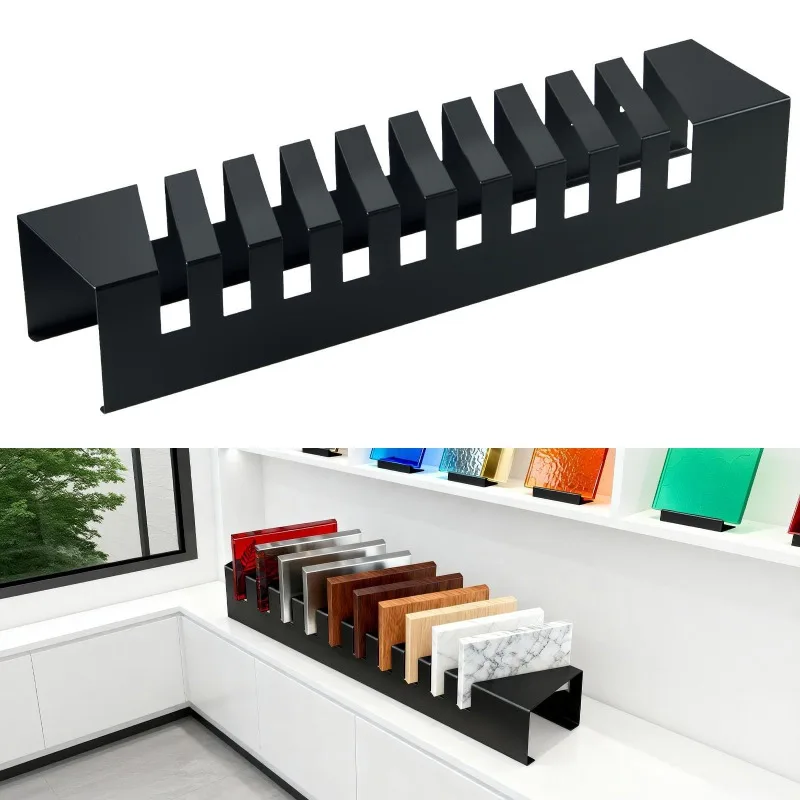 Heavy Duty Ceramic Tile Sample Display Storage Rack 10 Grid Countertop Stone Tile Organizer