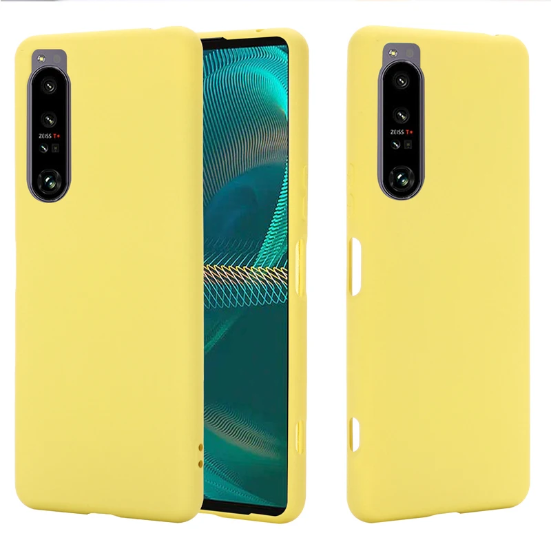 For Xperia 1 IV чехол Liquid Silicone Case For Xperia 10 IV Soft TPU Gel Rubber Protective Back Cover