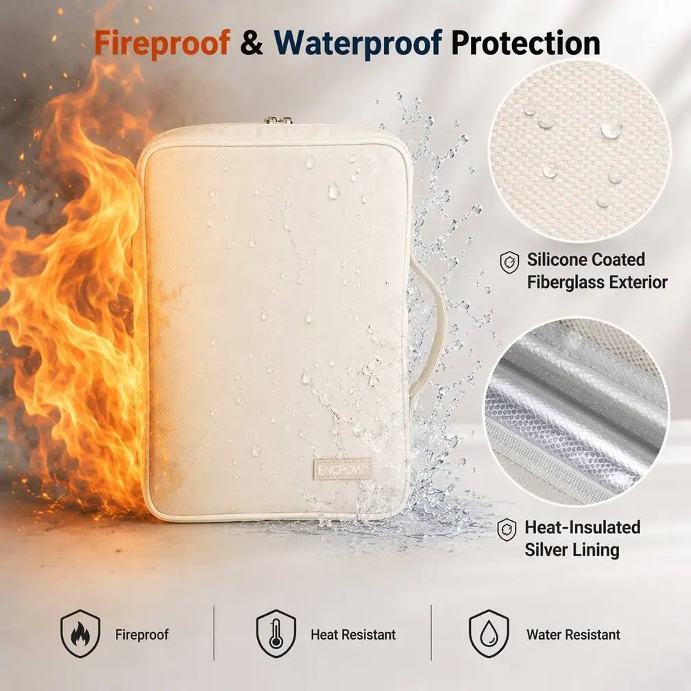 Fireproof Bible Cover Bag Waterproof Protective Scripture Book With Handle for Church Worship Customizable Special Purpose Bags