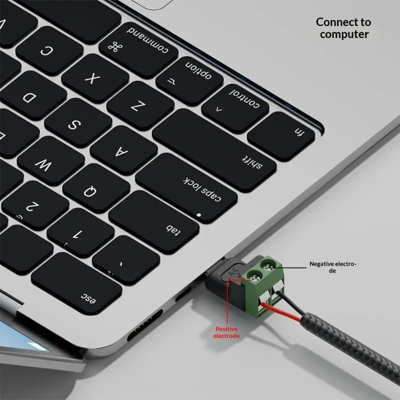 Type C/Micro Female To 2 Pin Terminal Block Solderless Charging Connector 5V USB C Screw Terminal Solderless Plug OTG Adapters
