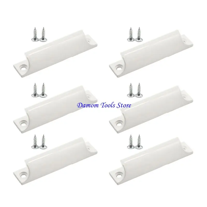 57BE 6pcs Cabinet Cup Pulls 3 Inch Center to Center Modern Aluminum Drawer Handles Upgrades for Kitchen and Bathroom Cabinets