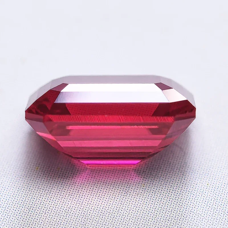 Lab Grown Ruby Emerald Cut Pigeon Blood Red Gemstone for Charms DIY Ring Necklace Earrings Materials Selectable AGL Certificate