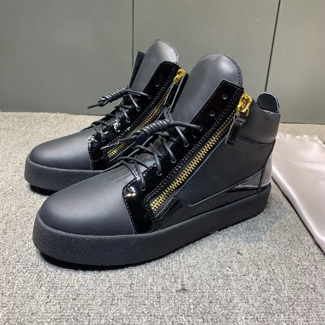 

New Fashion Casual Sneakers for Men Brand Designer Women High-top Tennis shoes 35-48 Luxury Real Leather GZ Sports G943