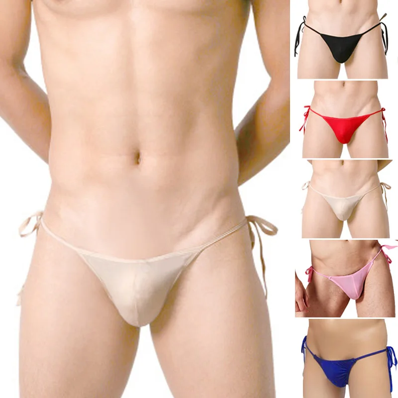 Tanga de malla para hombre, lencería con parte trasera en T, calzoncillos Sissy, Bikini, ropa interior de LICRA