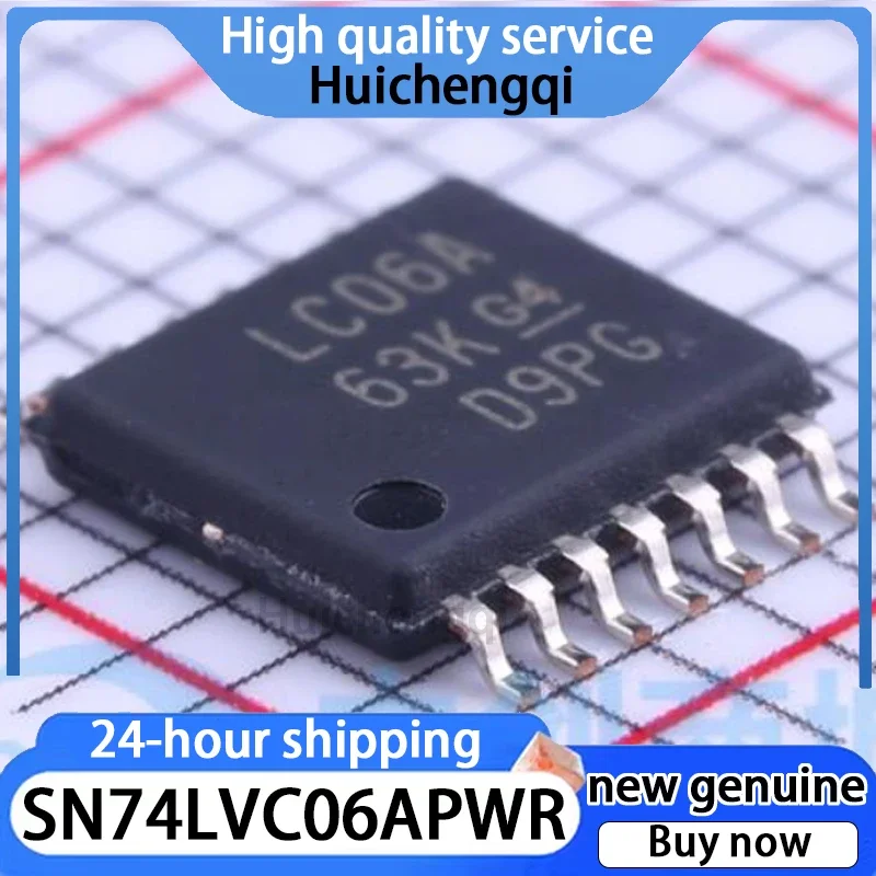 5PCS Genuine SN74LVC06APWR Package TSSOP-14 1.65V/3.6V Inverter