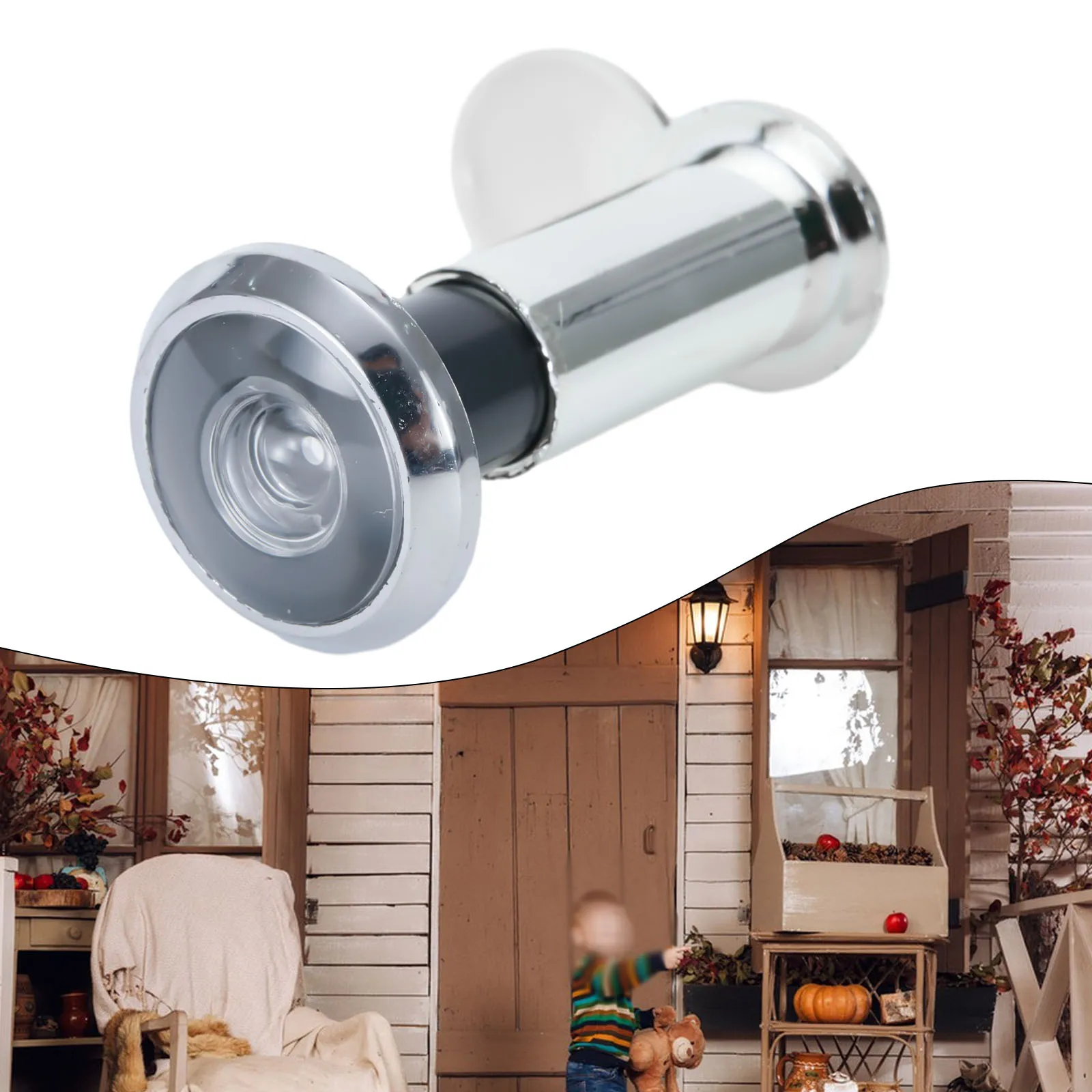 Door Viewer 220 Degree Door Peephole Viewer Wide Angle Eye Sight Hole Adjustable Glass Lens Door Viewer Home Improvement