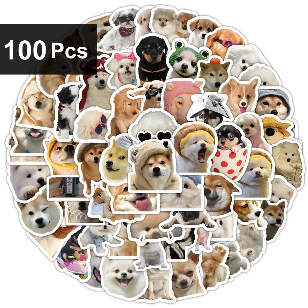 10/100/1000Pcs 재미 있은 개 스티커 만화 귀여운 데칼 장난감 기타 전화 자전거 노트북 노트북 수하물 자동차 낙서 어린이 스티커