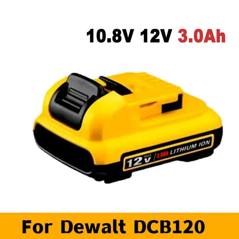 Replacement for Dewalt DCB120 Lithium-ion Batteries 12V 3Ah Battery DCB123 DCB125 DCB124 DCB122 DCD710 Power Tools Battery