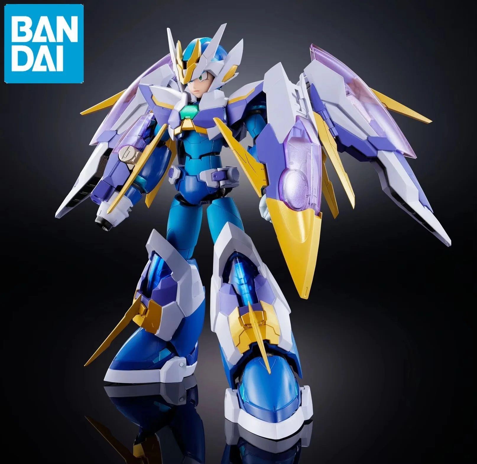 Bandai Rockman Super Alloy Megaman Mega Man X Giga Armor With Aircraft Assembly Model Action Figure Children Toy Gifts