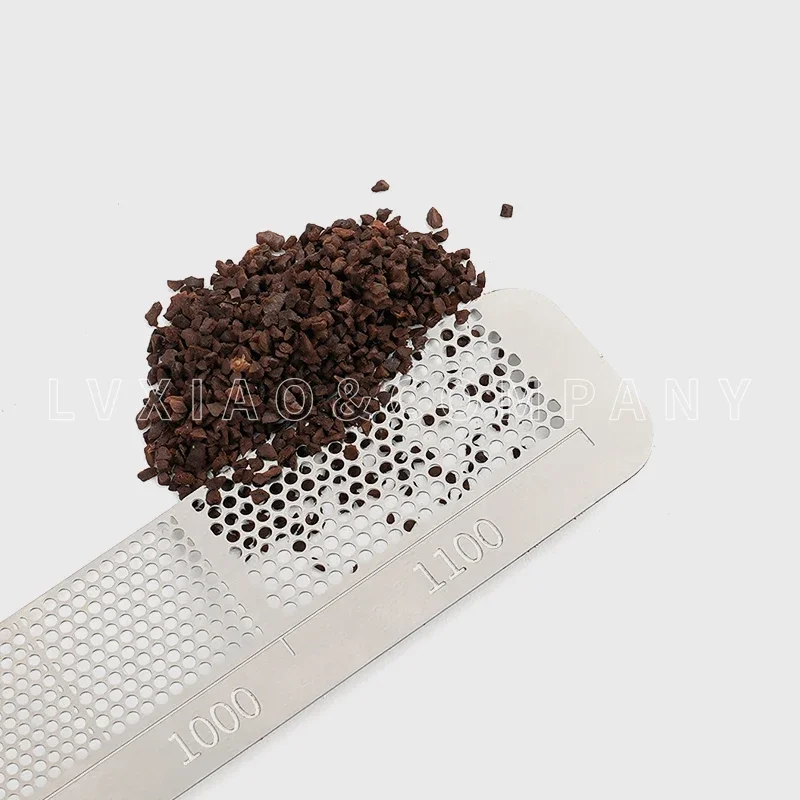 Ground Coffee Measuring Ruler Stainless Steel Grinder Calibration Tool Measuring Grind Size Cupping Tool