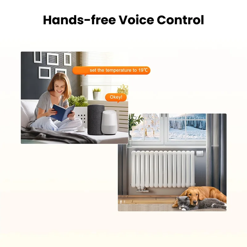 AB66-Smart Thermostat de radiateur, vanne de radiateur thermostatique Zigbee, Mini TRV pour le chauffage, fonctionne avec Alexa Google Home