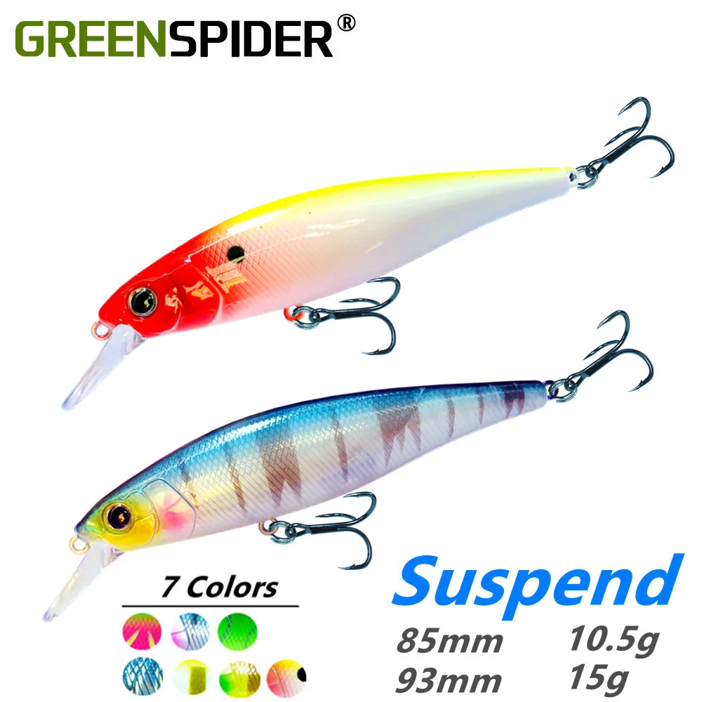 Nowe zawieszenie przynęty na ryby Assassin Minnow 80mm/10.5g 93mm 15g cichy Wobbler Luminous słonowodne Crankbait Snapper SeaBass