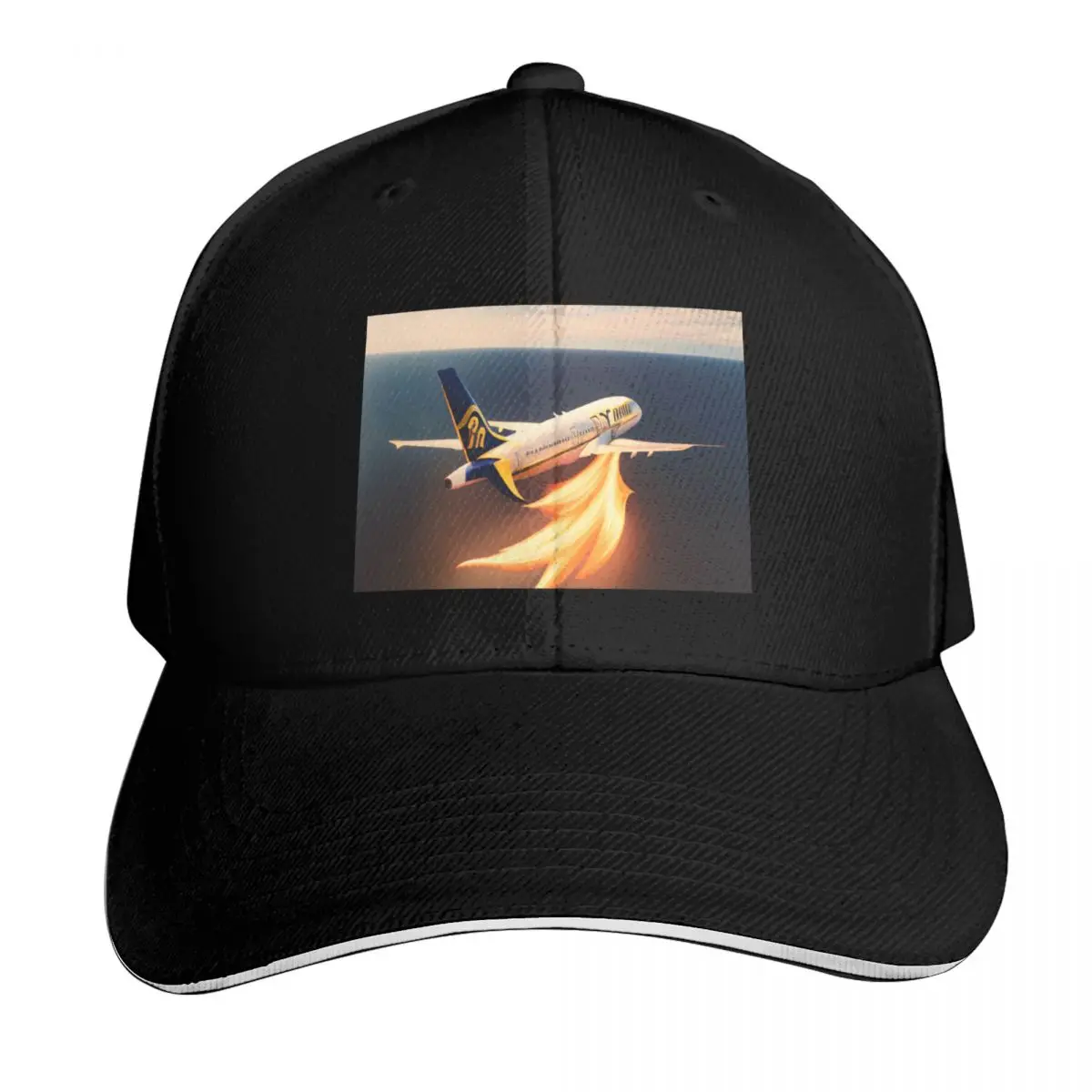 AI RyanAir in Flames Baseball Cap Moisture Wicking Quick Dry Curved Brim Classic Fit Low Profile Unstructured