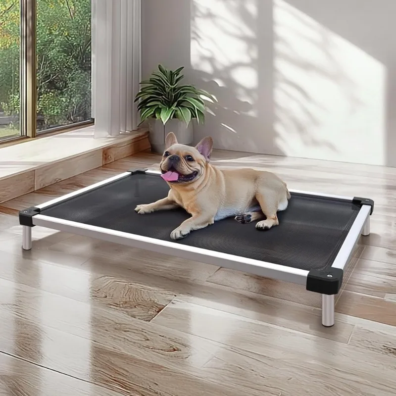 

Indoor Outdoor Hammock Raised Dog Bed for Small Medium Large Sized Dog Breathable Washable Mesh Elevated Cooling Pet Cot