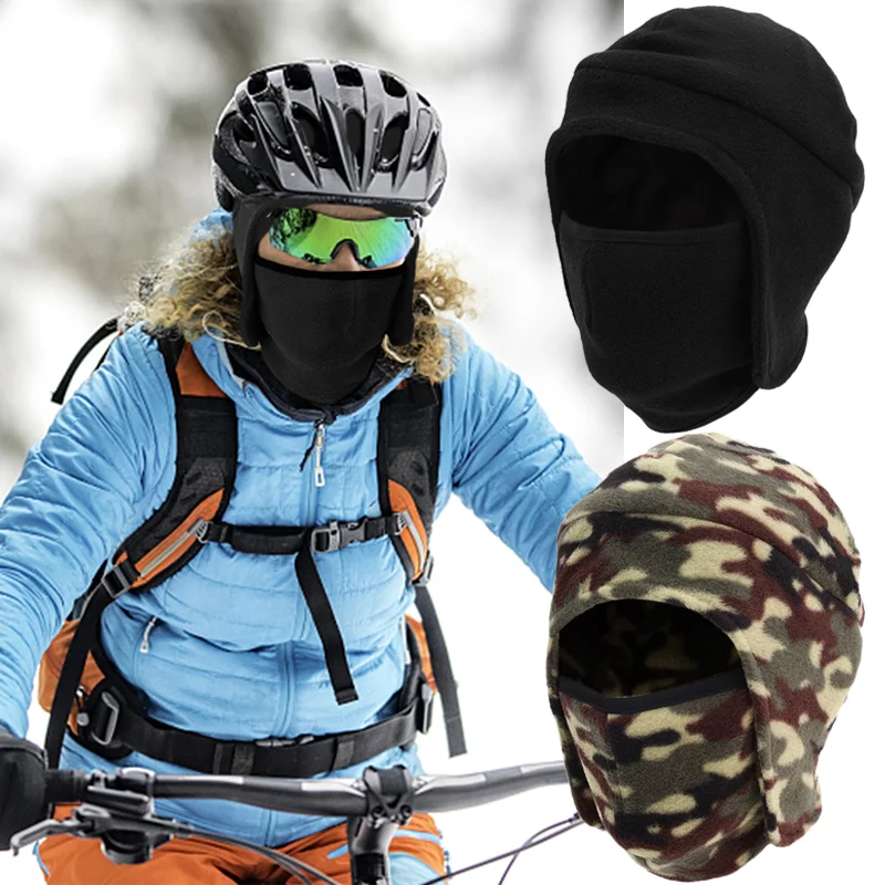 Winter Helmet Lining Hat Thermal Running Sports Hats Warm Ear Cover Snowboard Hiking Cycling Ski Windproof Cap Men Women