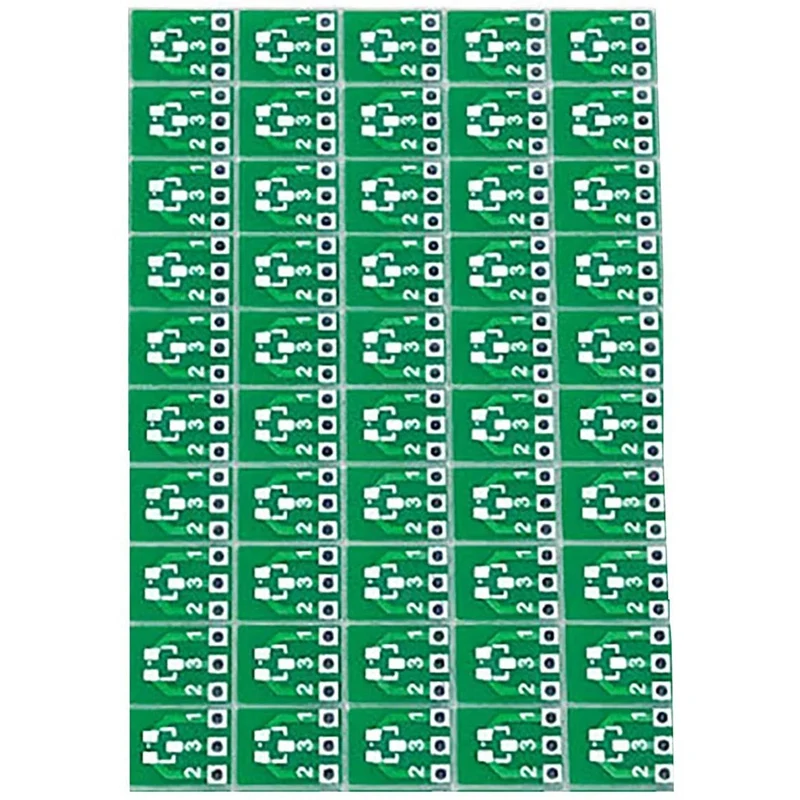 Abyl 50 peças sot23 SOT23-3 turn sip3 dupla face smd turn dip sip3 adaptador conversor placa sot sip ic soquete placa pcb kit diy