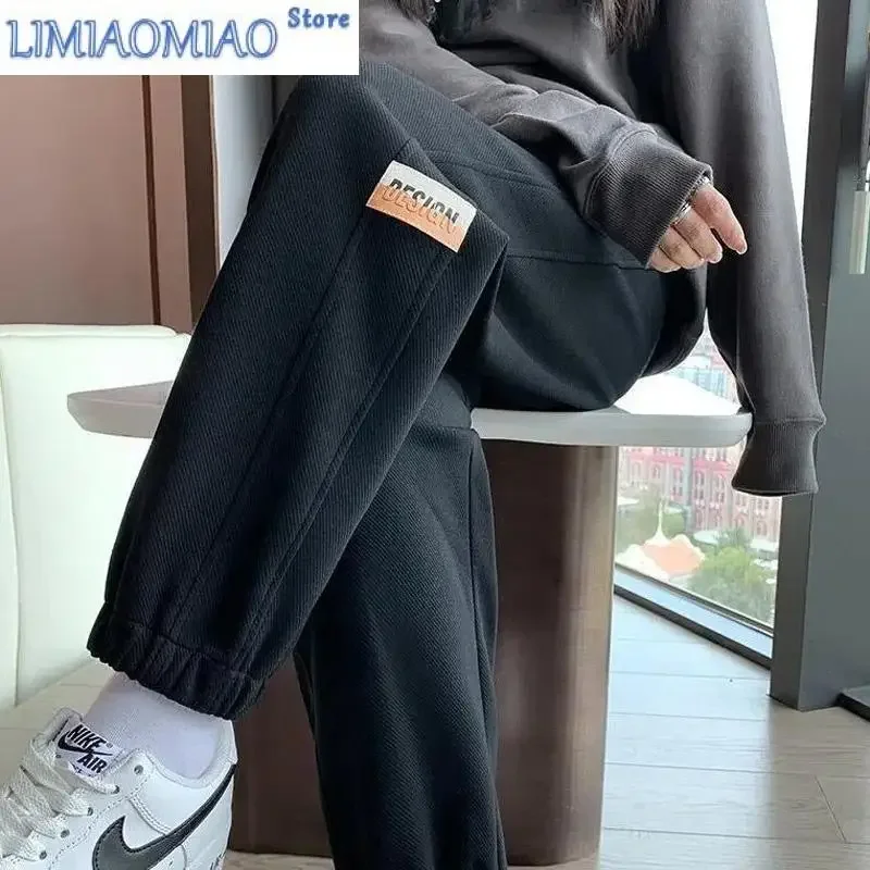 

Autumn Winter Plush and Thicken Sports Pants Women New High-quality Slim All-match Casual Fashion Harem Trousers