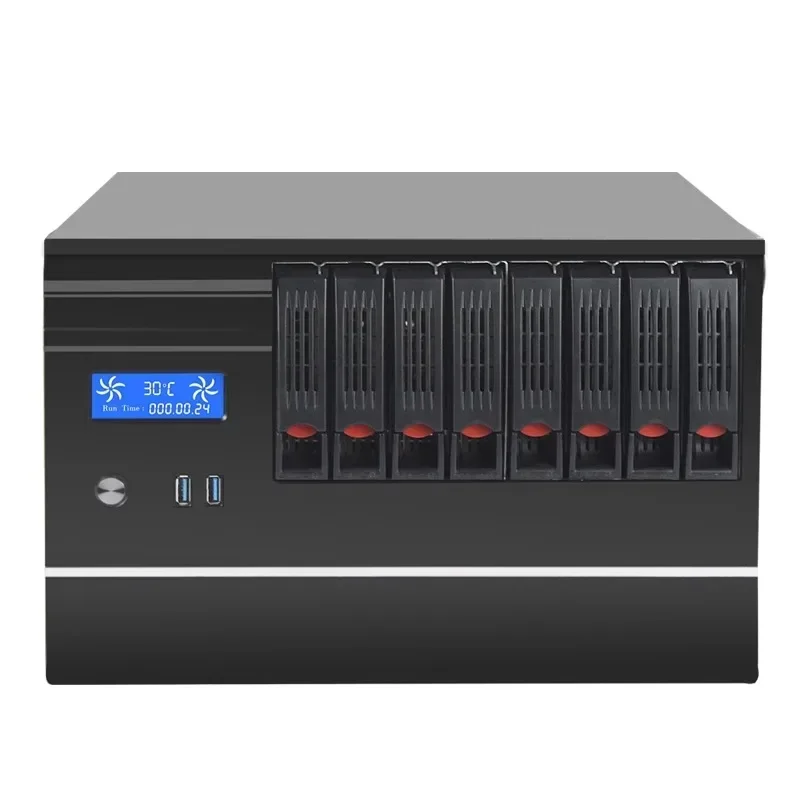 Chassis 8 Disc Matx Motherboard Temperature Controlled Hot Swappable Network  Storage