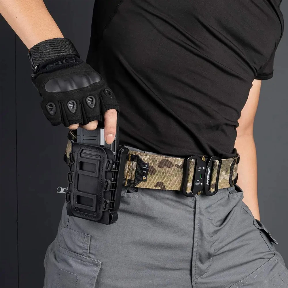 Tactical Magazine Pouch Molle for Ar15 M4 5.56 7.62 9mm Scorpion Fast Mag Quick Release Mag TPR Holster Adjustable Case Box - view 6
